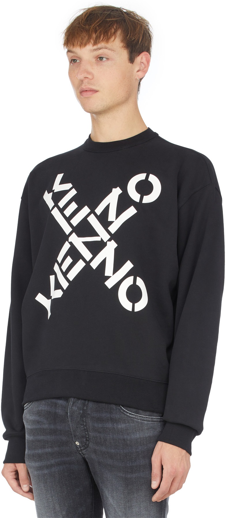 Kenzo: Black Kenzo Sport 'Big X' Pullover Sweater - 2