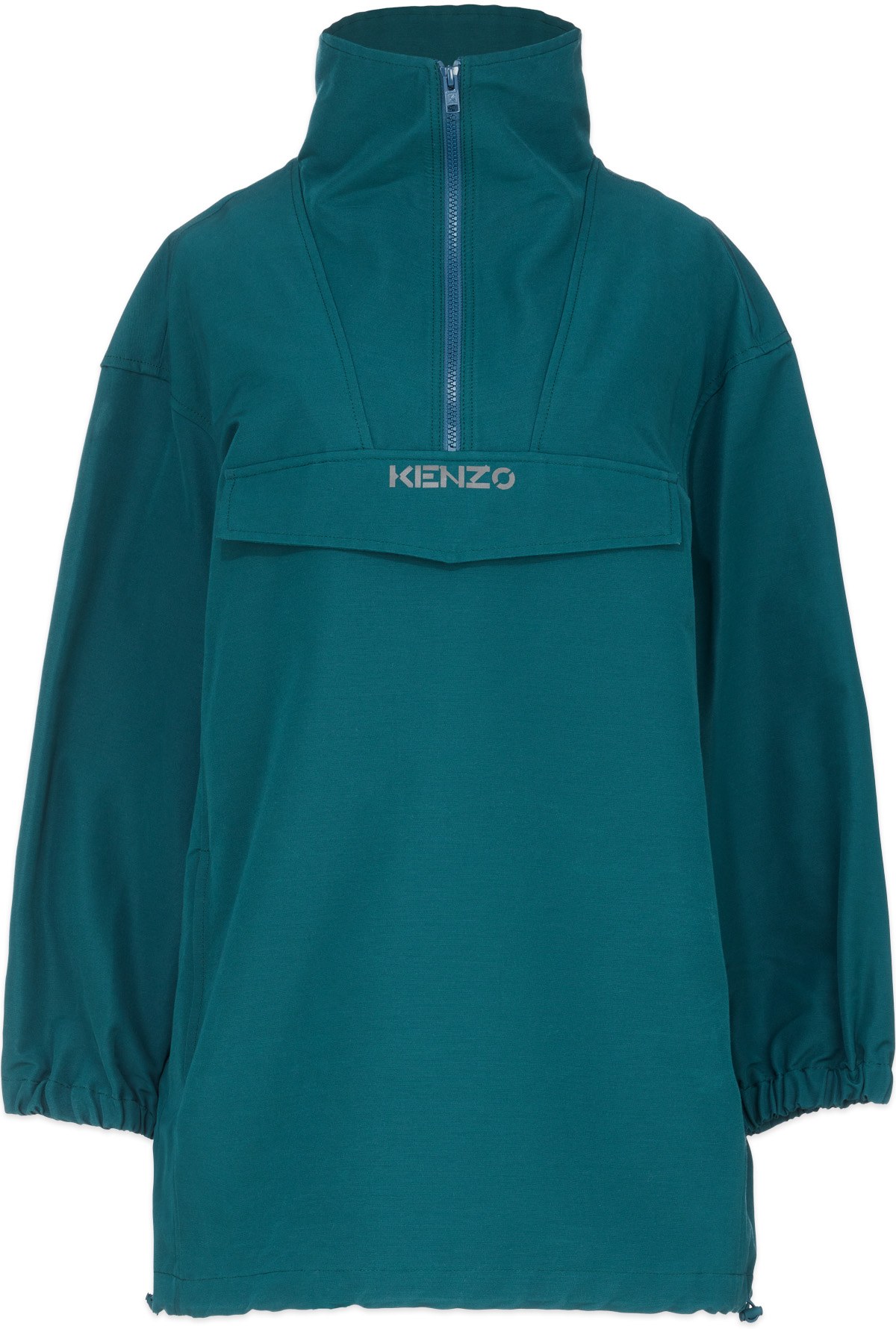 Kenzo: Blue Half Zip Windbreaker - 1