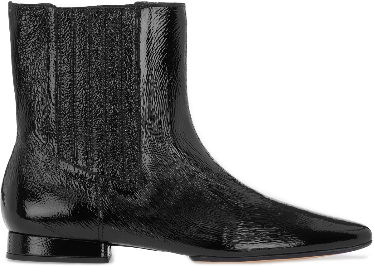 Kenzo: Noir Bottines K-Line Soft en Cuir Noir - 1