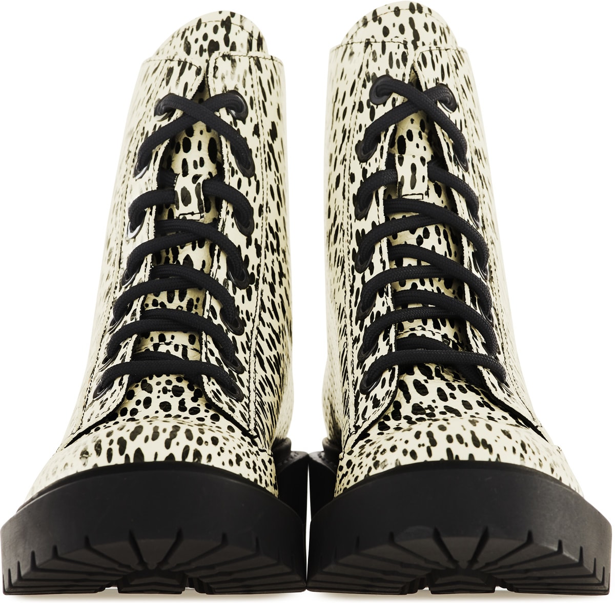 Kenzo: Multicolor Pike Leopard Leather Lace Up Boots - 3