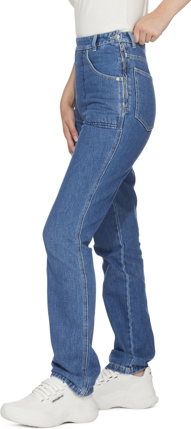 Kenzo: Blue High Waisted Denim Jeans - 4