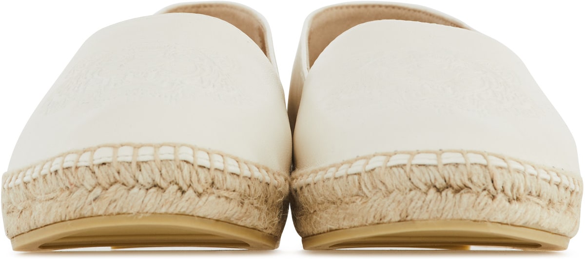 Kenzo: Neutrals Tiger Leather Espadrilles - 3