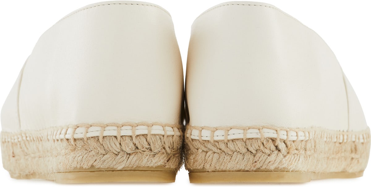 Kenzo: Neutrals Tiger Leather Espadrilles - 5