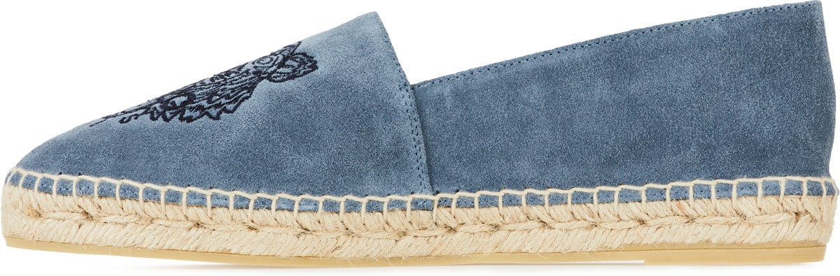 Kenzo: Blue Suede Tiger Espadrilles - 2