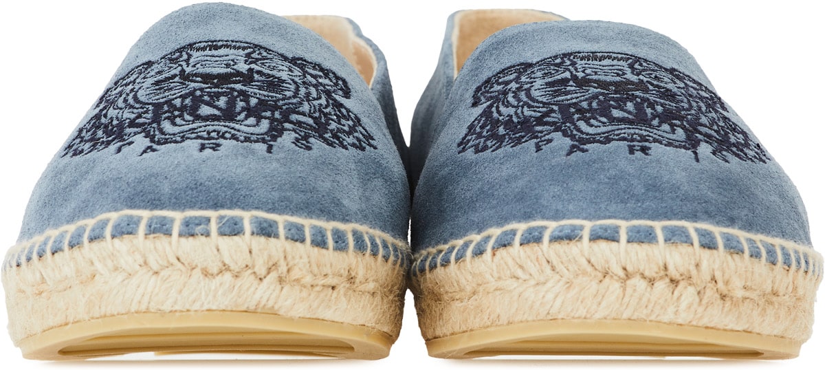 Kenzo: Bleu Espadrilles en Daim Tigre Bleu - 3