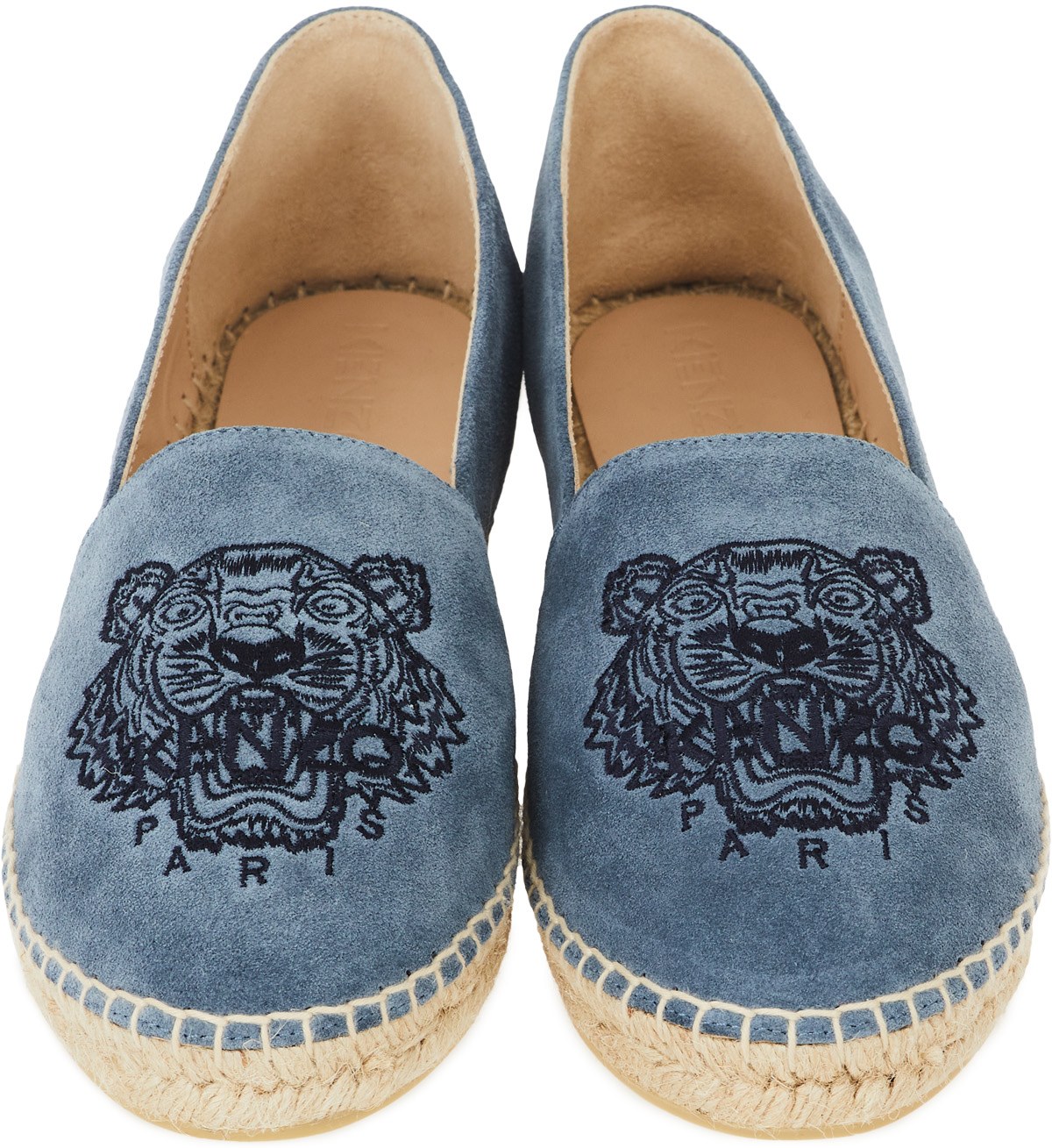 Kenzo: Bleu Espadrilles en Daim Tigre Bleu - 4