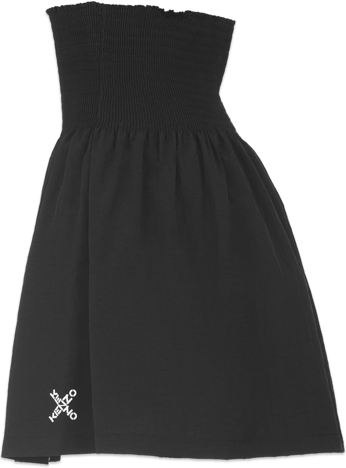 Kenzo: Black Kenzo Sport High Waist Flared Skirt - 2