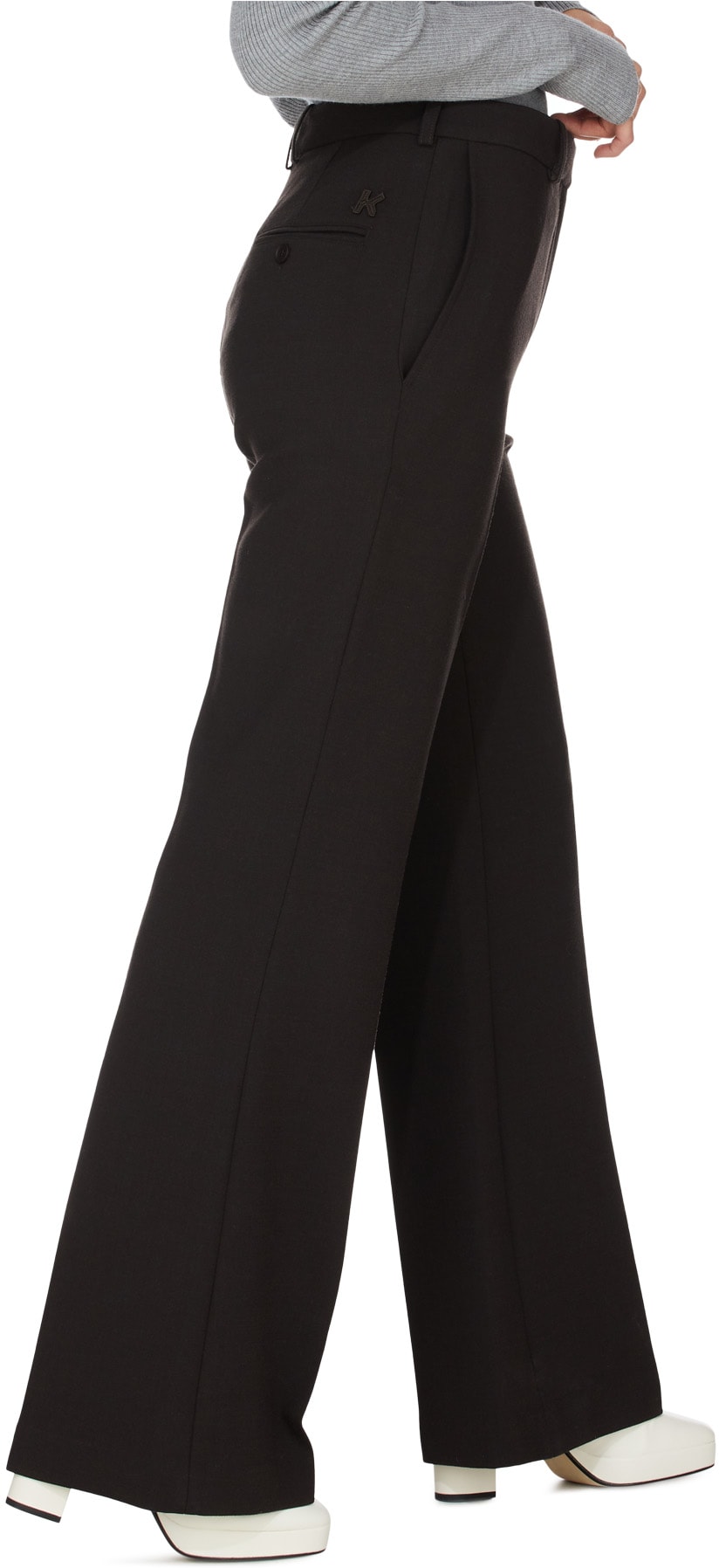 Kenzo: Brun Pantalon évasé Brun - 4