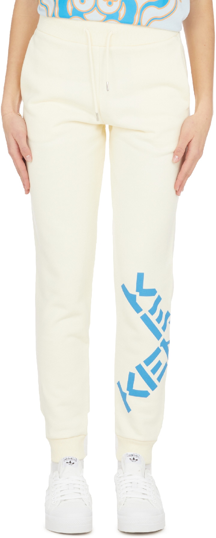 Kenzo: White Kenzo Sport 'Big X' Jogger - 1