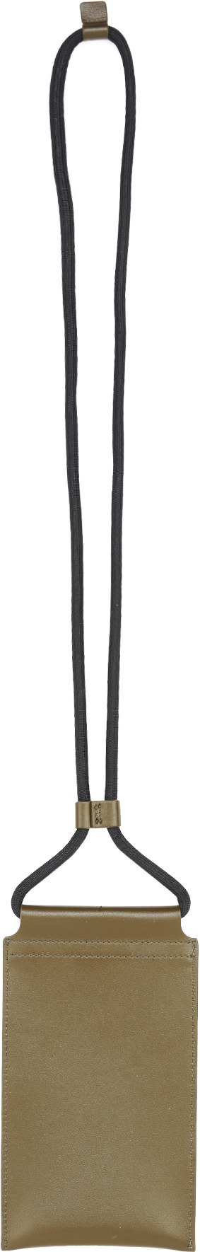 Kenzo: Vert Porte téléphone à bandoulière à Logo Cadet en cuir Vert - 2