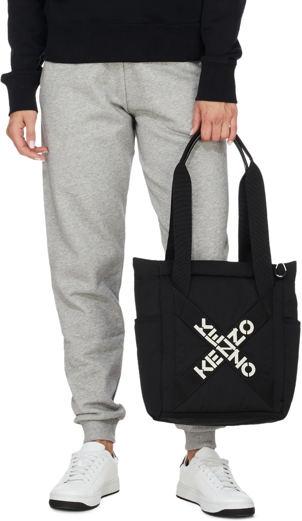 Kenzo: Black Kenzo Sport 'Big X' Small Tote Bag - 4