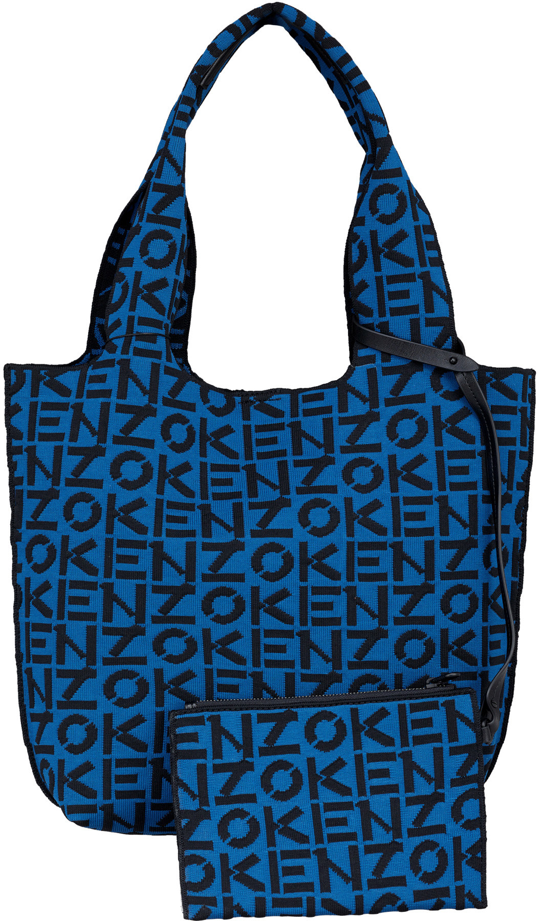 Kenzo: Blue Skuba Small Monogram Tote Bag - 1