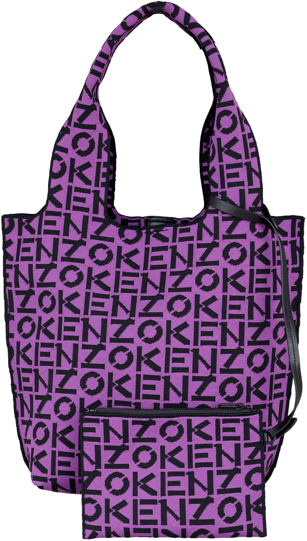 Kenzo: Mauve Petit Sac Cabas Skuba Monogramme Mauve - 1