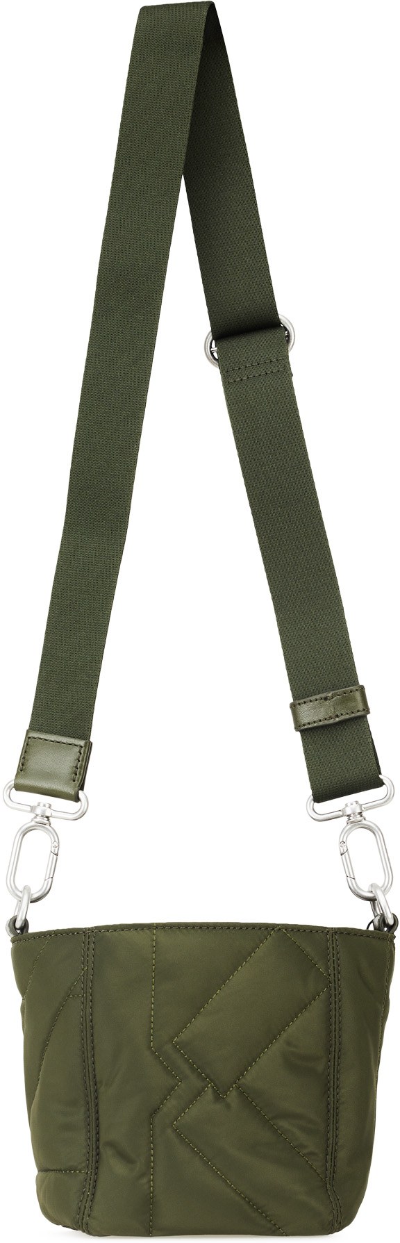 Kenzo: Vert Mini Sac à bandoulière Kube Vert - 1