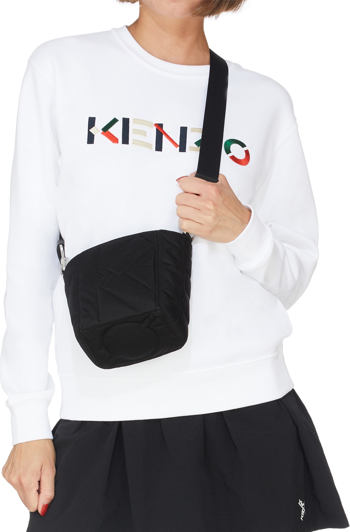 Kenzo: Black Mini Kube Tote Bag - 5