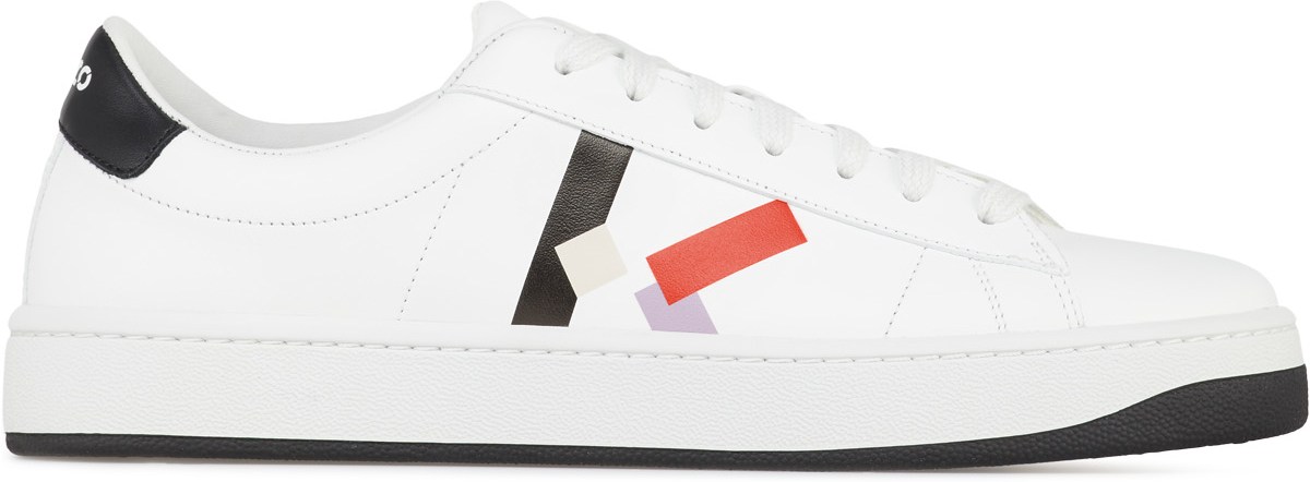 Kenzo: Red Kourt K Logo Sneaker - 1