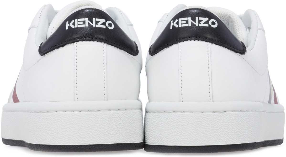 Kenzo: Rouge Baskets KENZO Kourt 'K Logo' en cuir -Carmin Rouge - 5