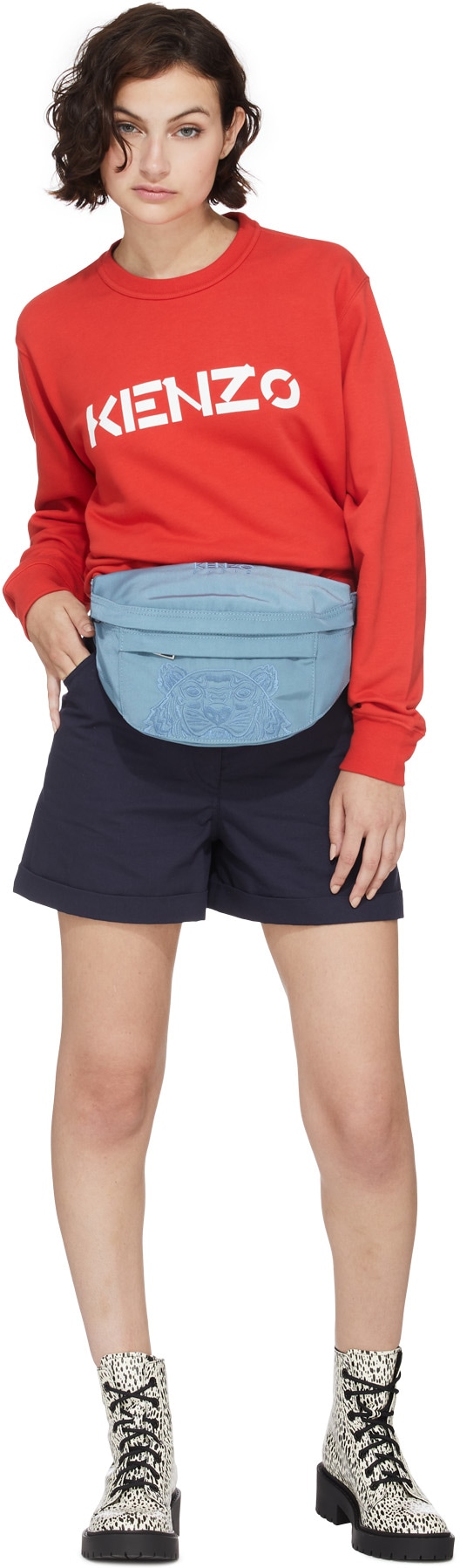 Kenzo: Orange Sweat à Logo Orange - 4