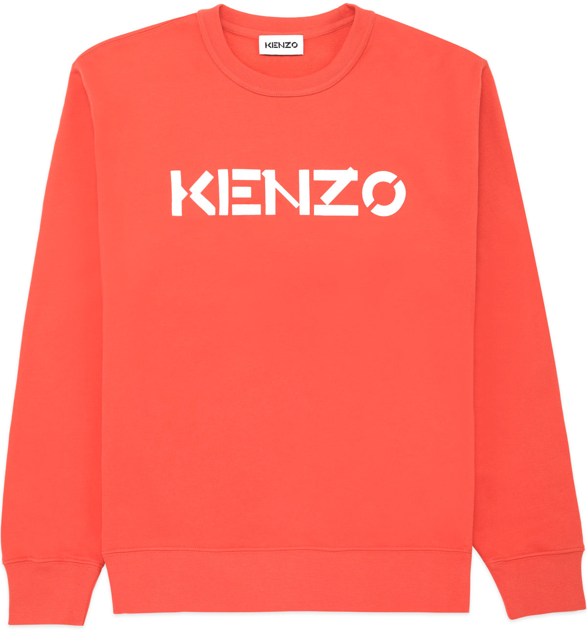 Kenzo: Red Logo Crew Sweater - 1