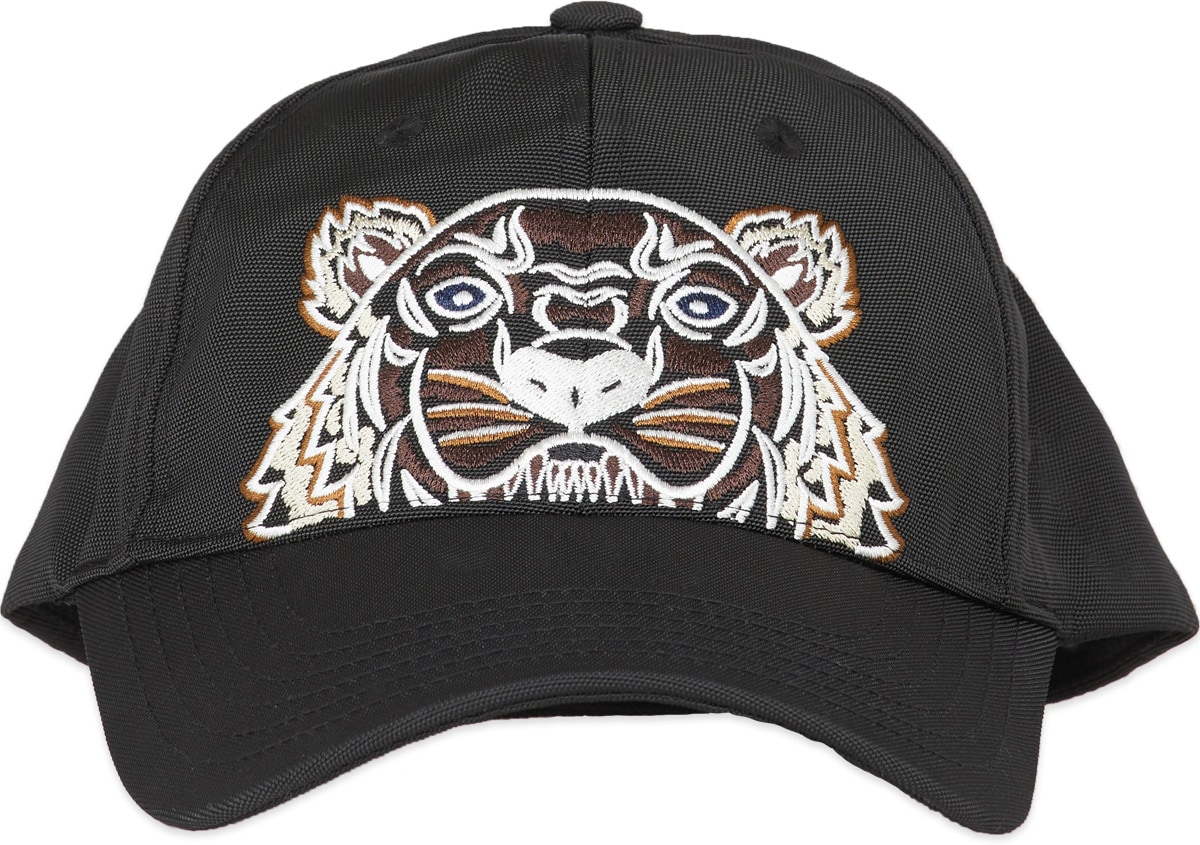 Kenzo: Noir Casquette Canvas Kampus Tiger Noir - 1