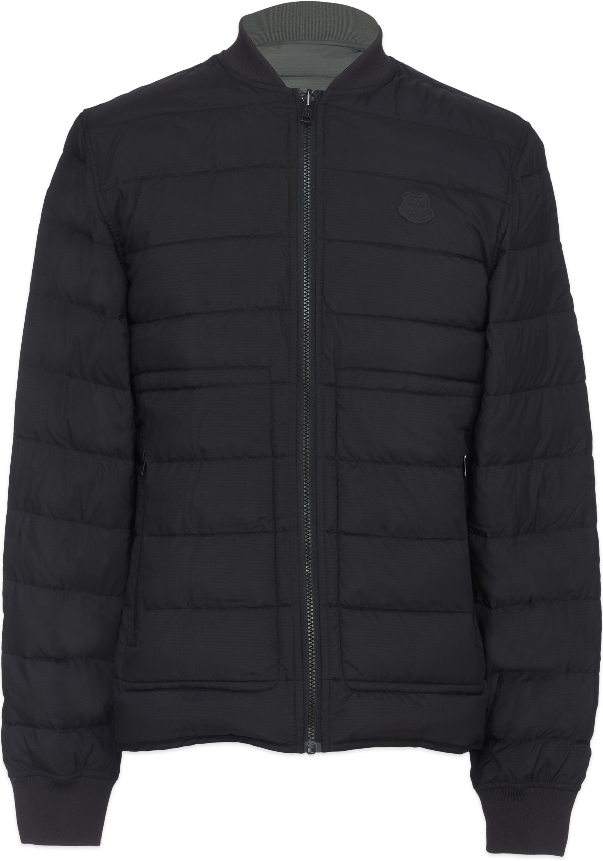 Kenzo: Black Reversible Bomber Jacket - 1