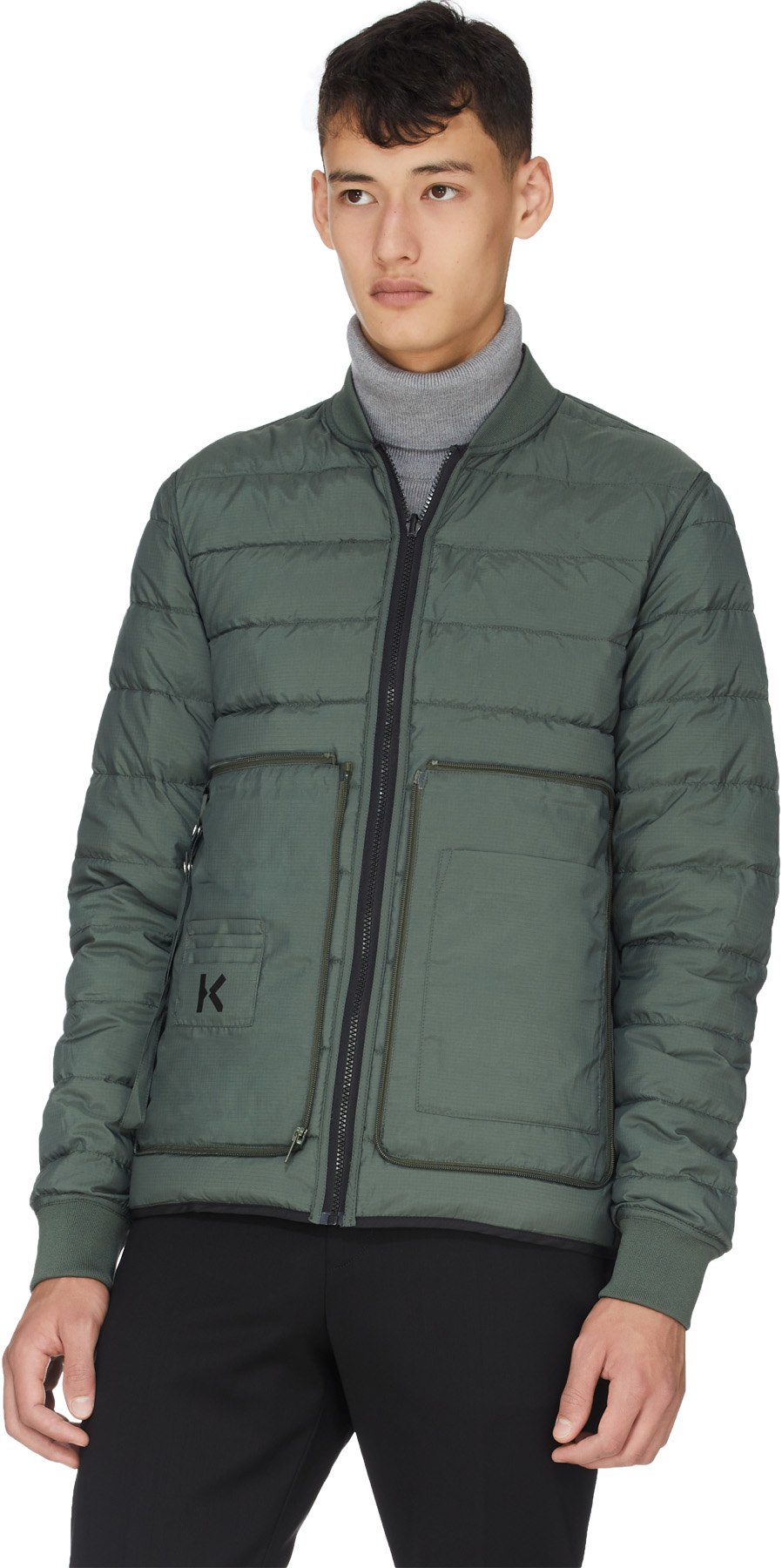 Kenzo: Noir Blouson Aviateur Réversible Noir - 4