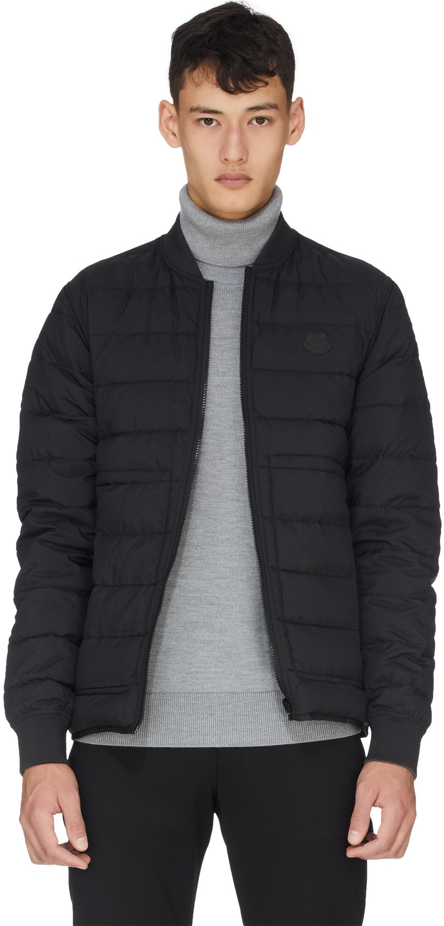 Kenzo: Noir Blouson Aviateur Réversible Noir - 5