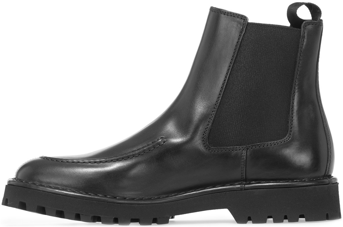 Kenzo: Noir Bottes Chelsea K-MOUNT en Cuir Noir - 2