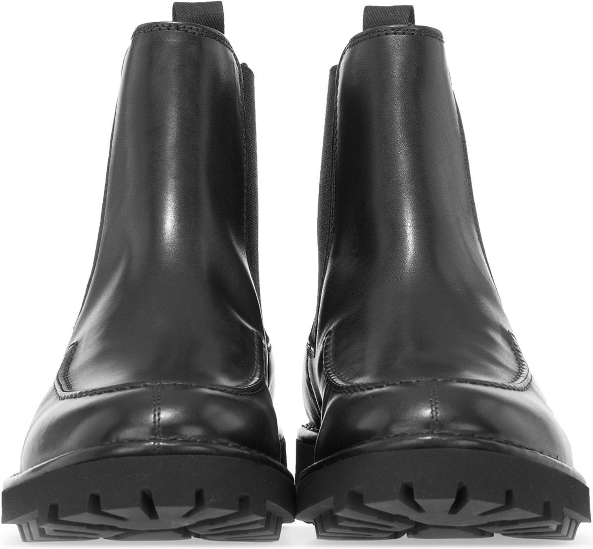 Kenzo: Noir Bottes Chelsea K-MOUNT en Cuir Noir - 3