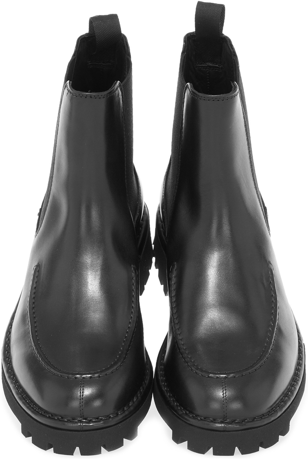 Kenzo: Noir Bottes Chelsea K-MOUNT en Cuir Noir - 4