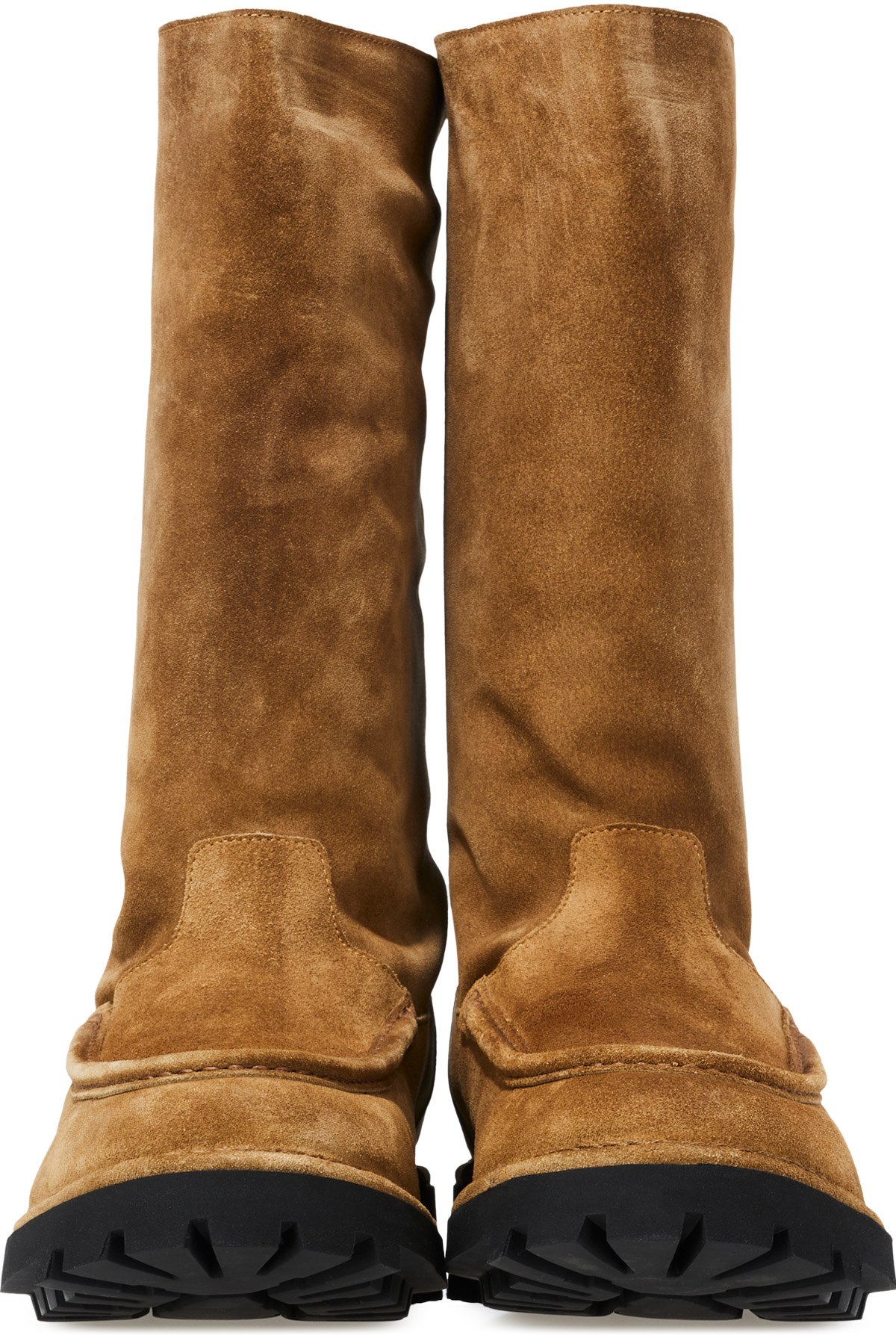 Kenzo: Brown K-Mount High Top Suede Boots - 3