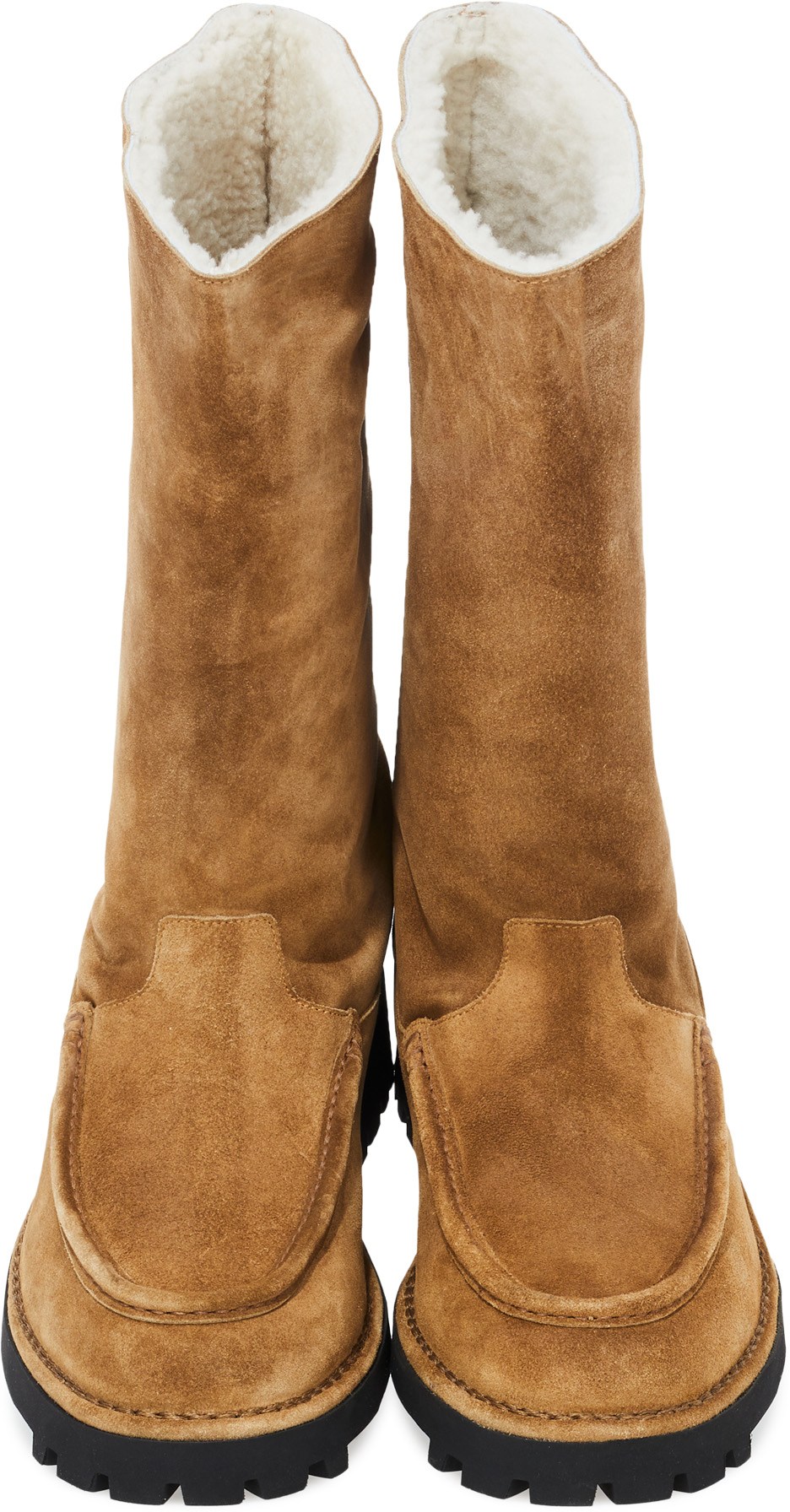 Kenzo: Brown K-Mount High Top Suede Boots - 4