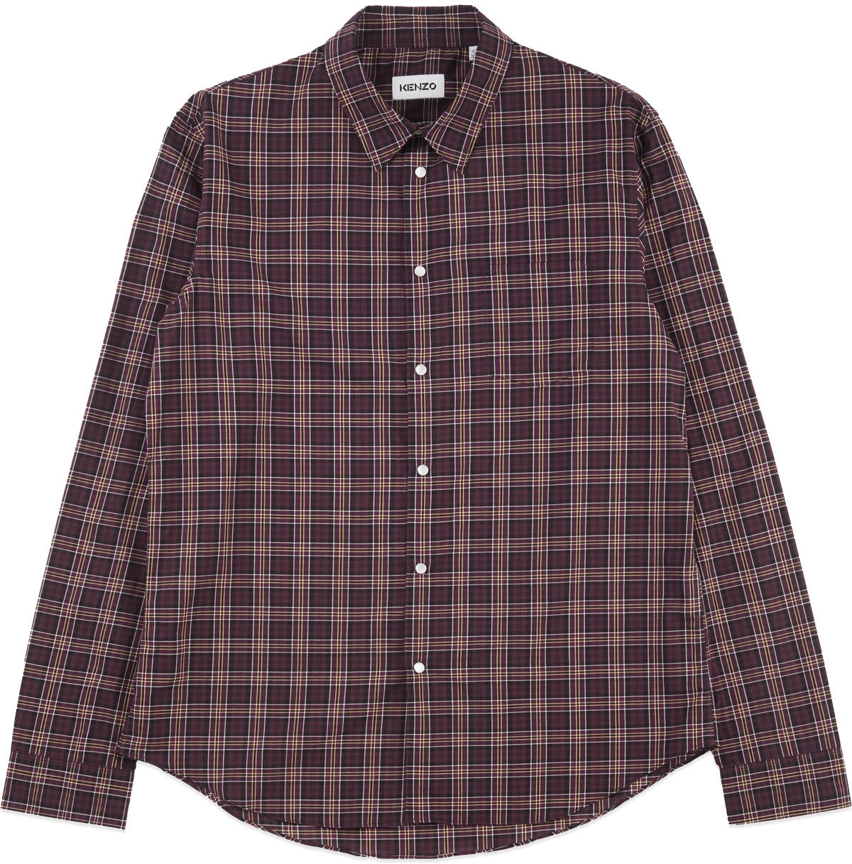 Kenzo: Multicolor Checked Print Shirt - 1