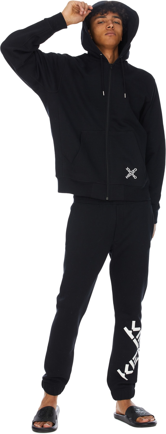 Kenzo: Black Kenzo Sport 'Big X' Joggers - 4