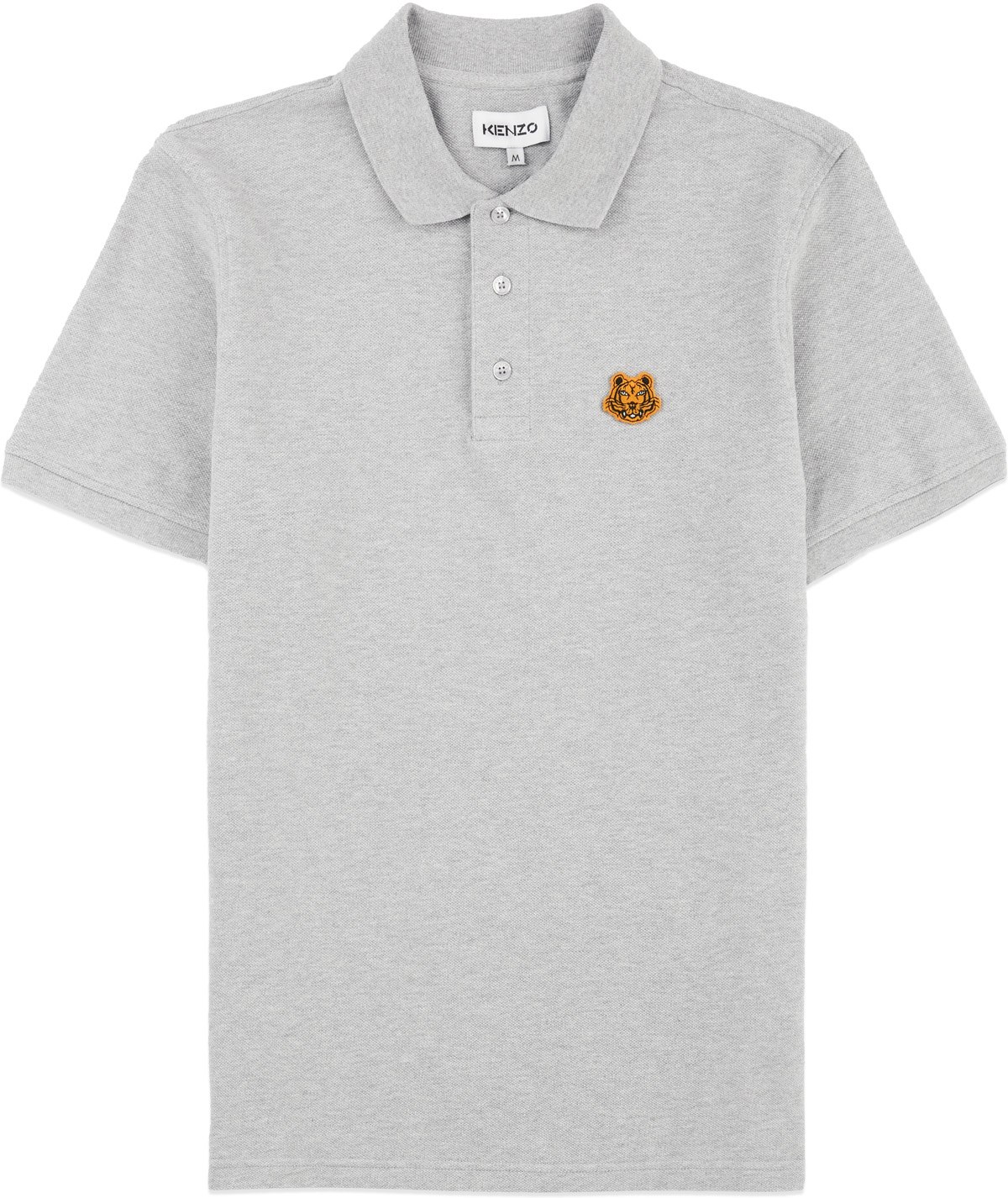 Kenzo: Gris Polo Tiger Crest Gris - 1