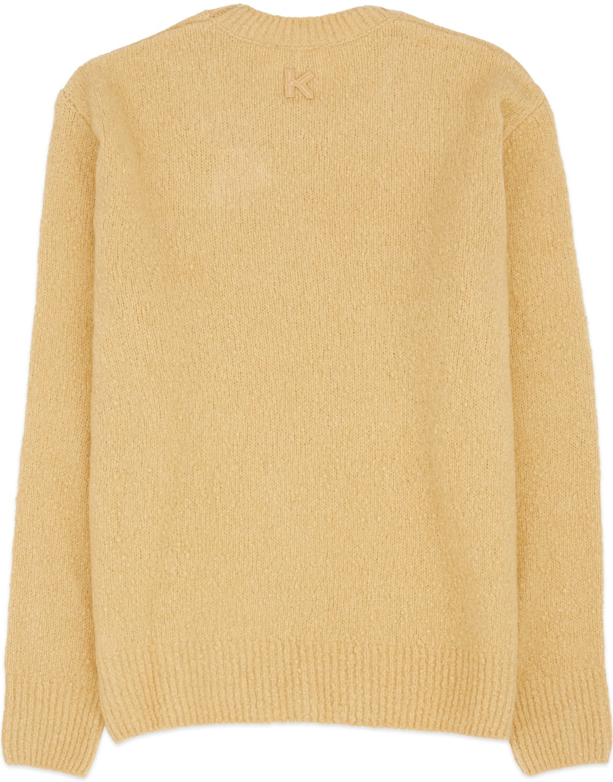 Kenzo: Neutrals Recycled Cashmere Knit Crew Sweater - 2