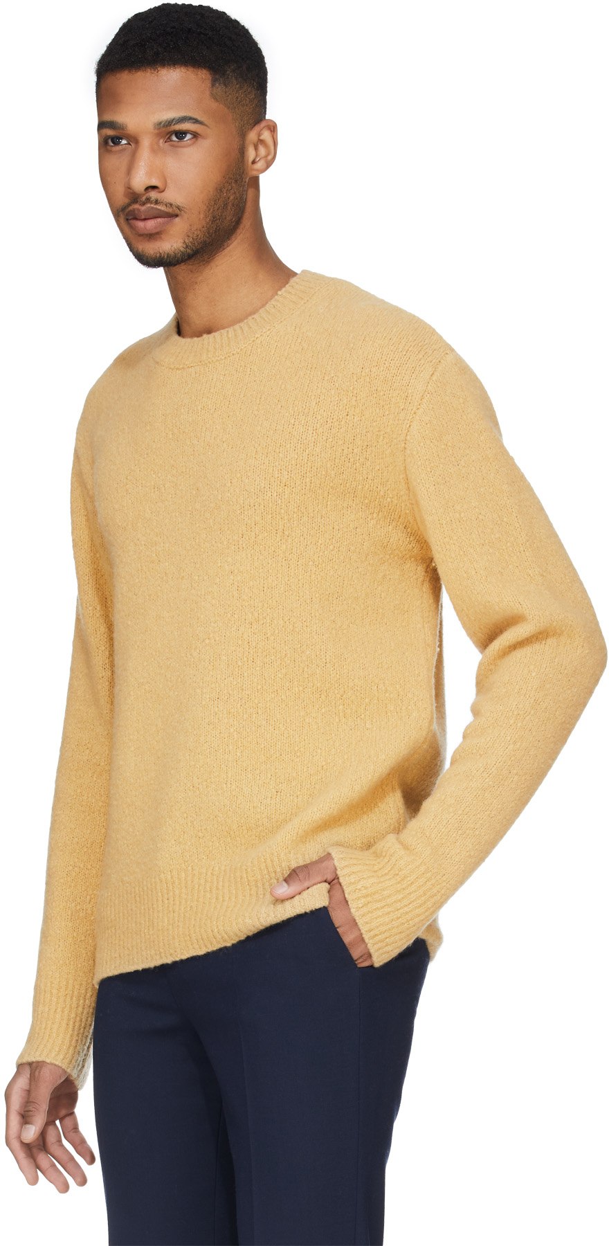 Kenzo: Neutrals Recycled Cashmere Knit Crew Sweater - 3