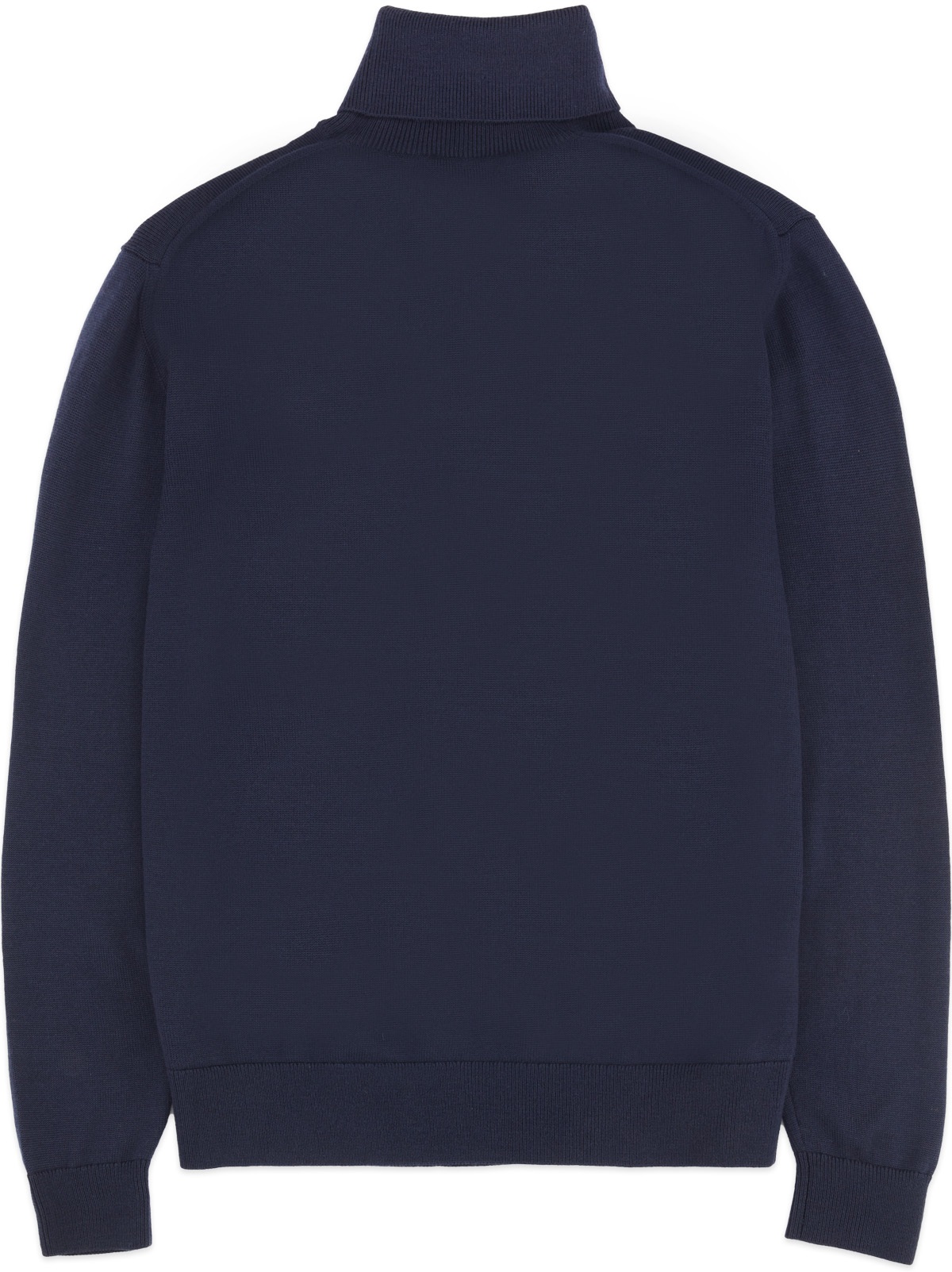 Kenzo: Blue Tiger Crest Knit Turtleneck Pullover Sweater - 2