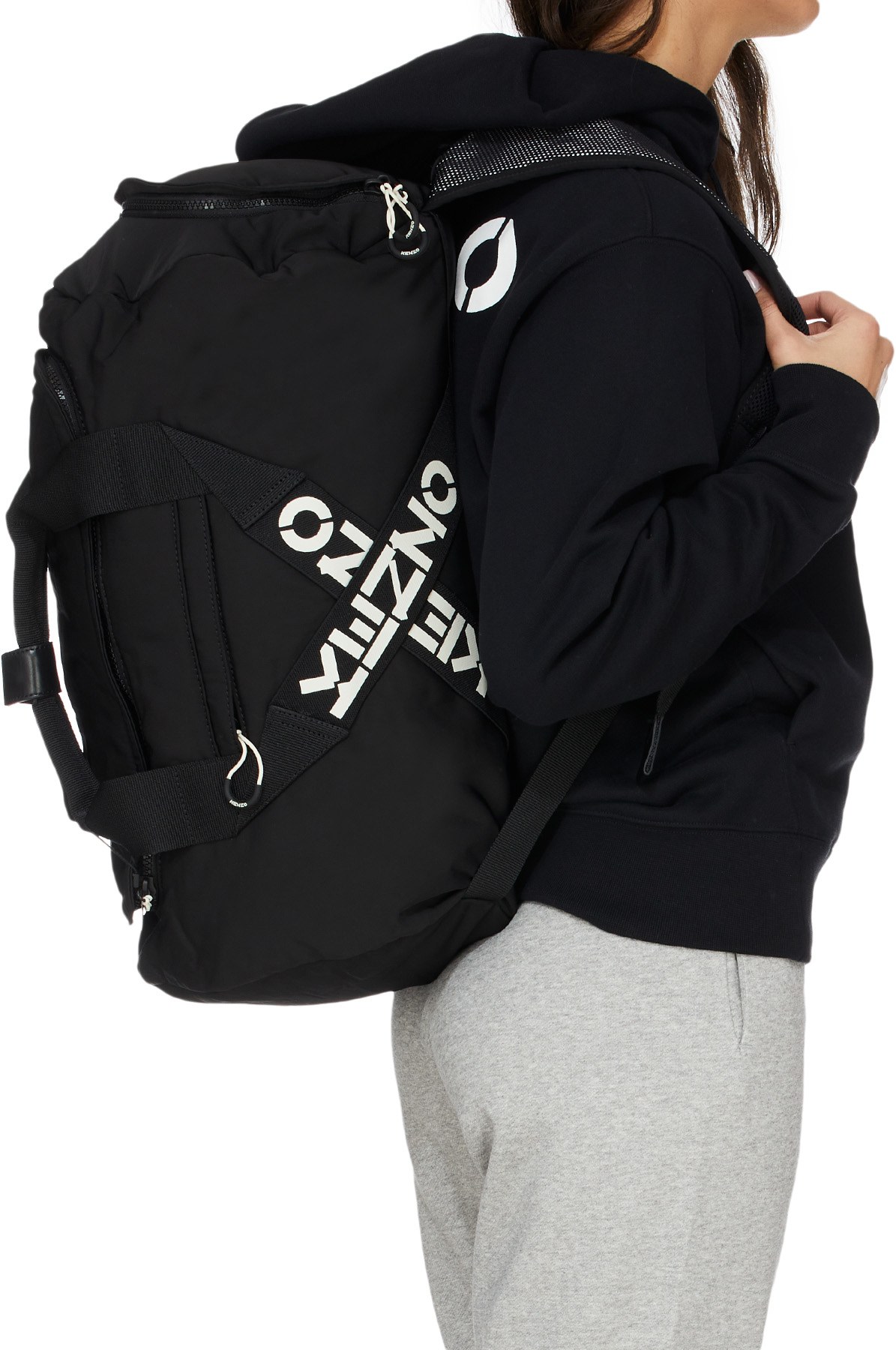 Kenzo: Black Kenzo Sport 'Big X' Duffle Bag - 4