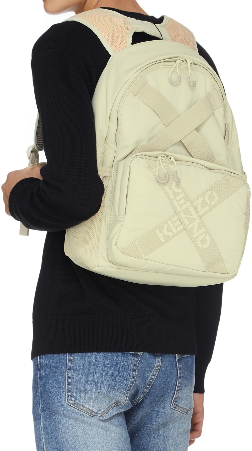 Kenzo: Grey Kenzo Sport 'Big X' Logo Backpack - 4