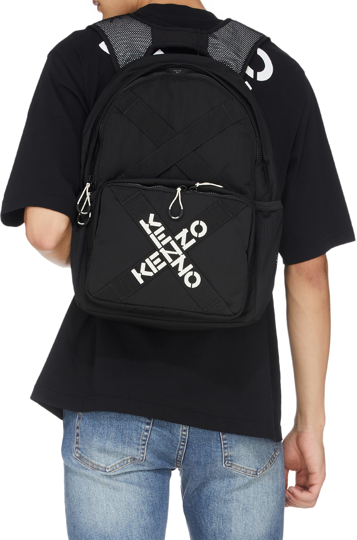 Kenzo: Noir Sac à dos KENZO Sport Noir - 4