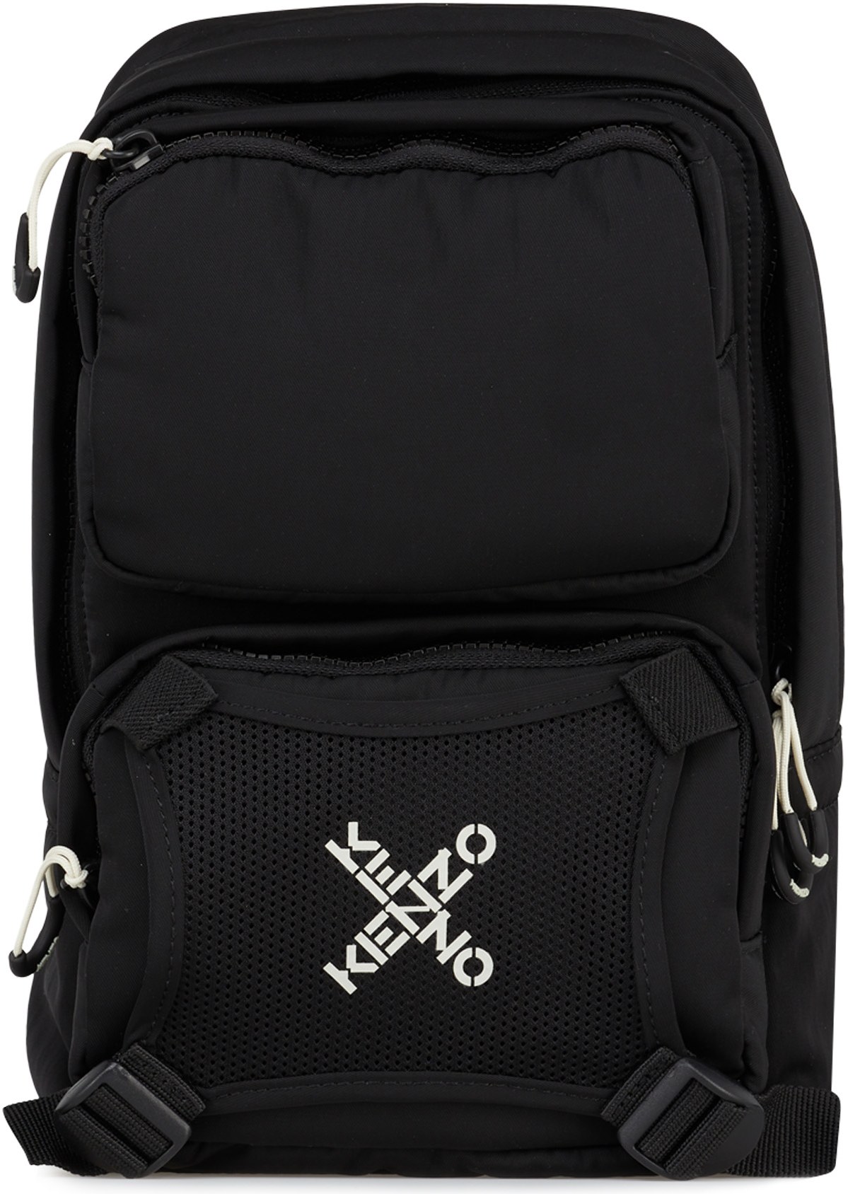 Kenzo: Black Kenzo Sport Single Strap Backpack - 1