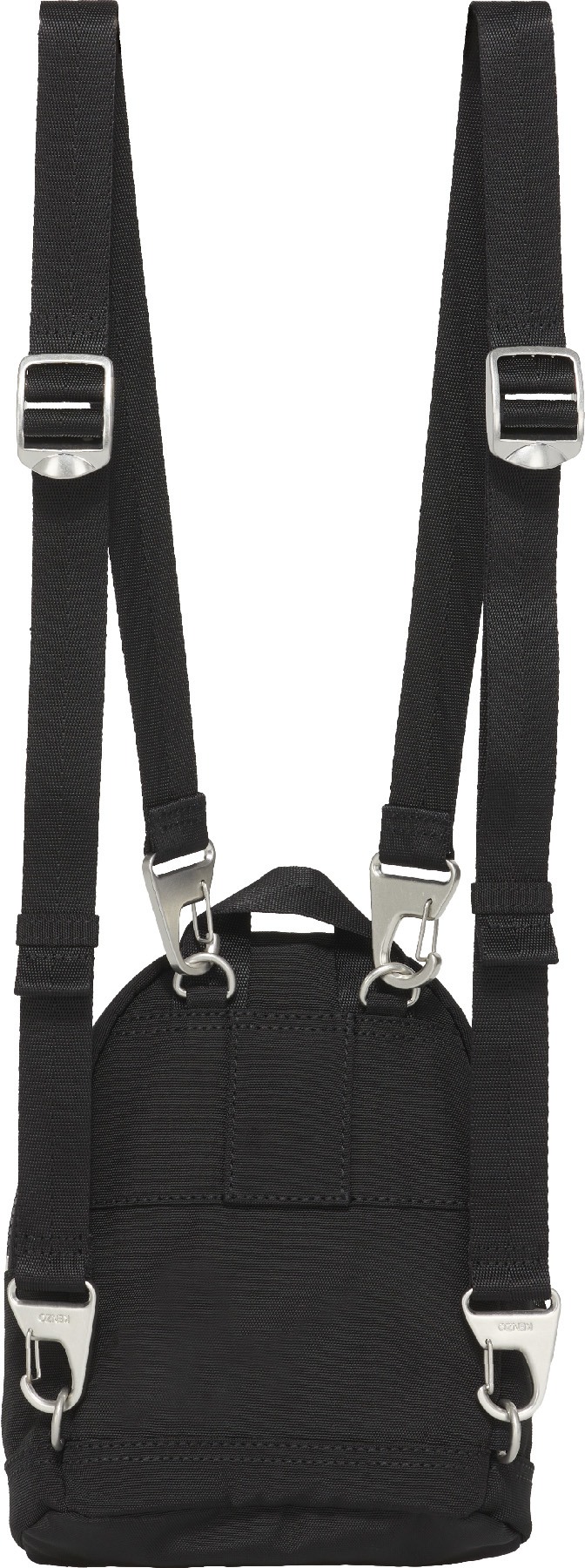 Kenzo: Black Mini Canvas Kampus Tiger Backpack - 2