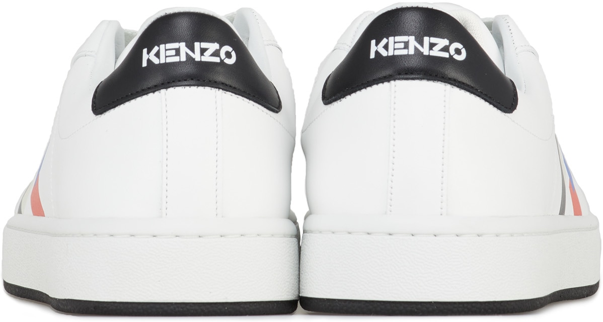 Kenzo: Bleu Kourt 'K Logo' en Cuir Bleu - 4