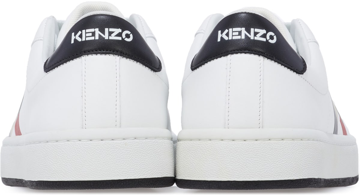 Kenzo: Vert Baskets KENZO Kourt 'K Logo' en Cuir Vert - 5