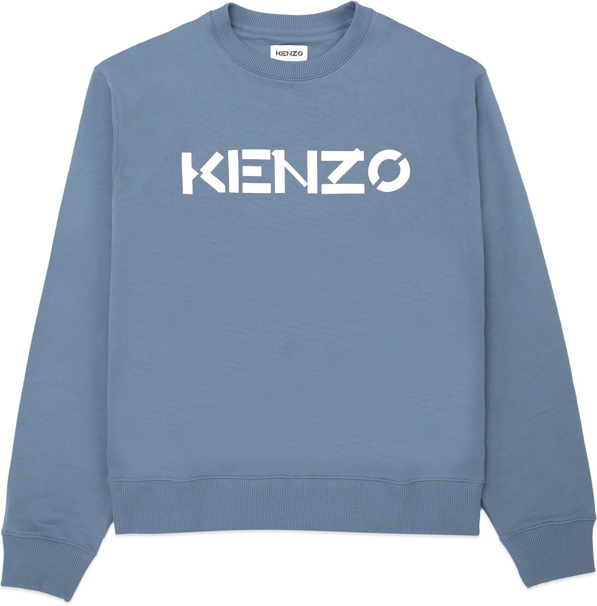 Kenzo: Blue Logo Pullover Sweater - 1