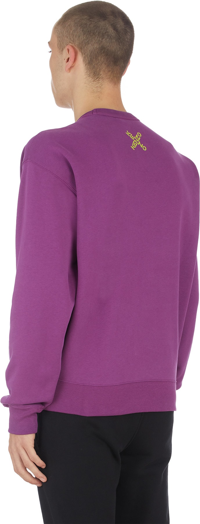 Kenzo: Purple Kenzo Sport 'Big X' Crew Sweater - 3