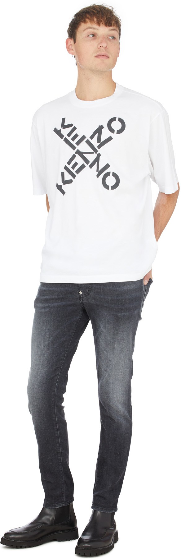 Kenzo: White Kenzo Sport 'Big X' T-Shirt - 4