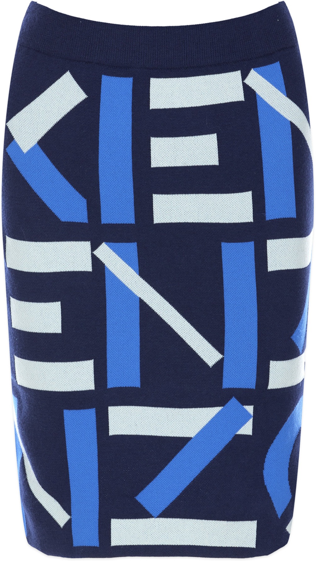 Kenzo: Blue Kenzo Sport Jacquard Monogram Mini Skirt - 1