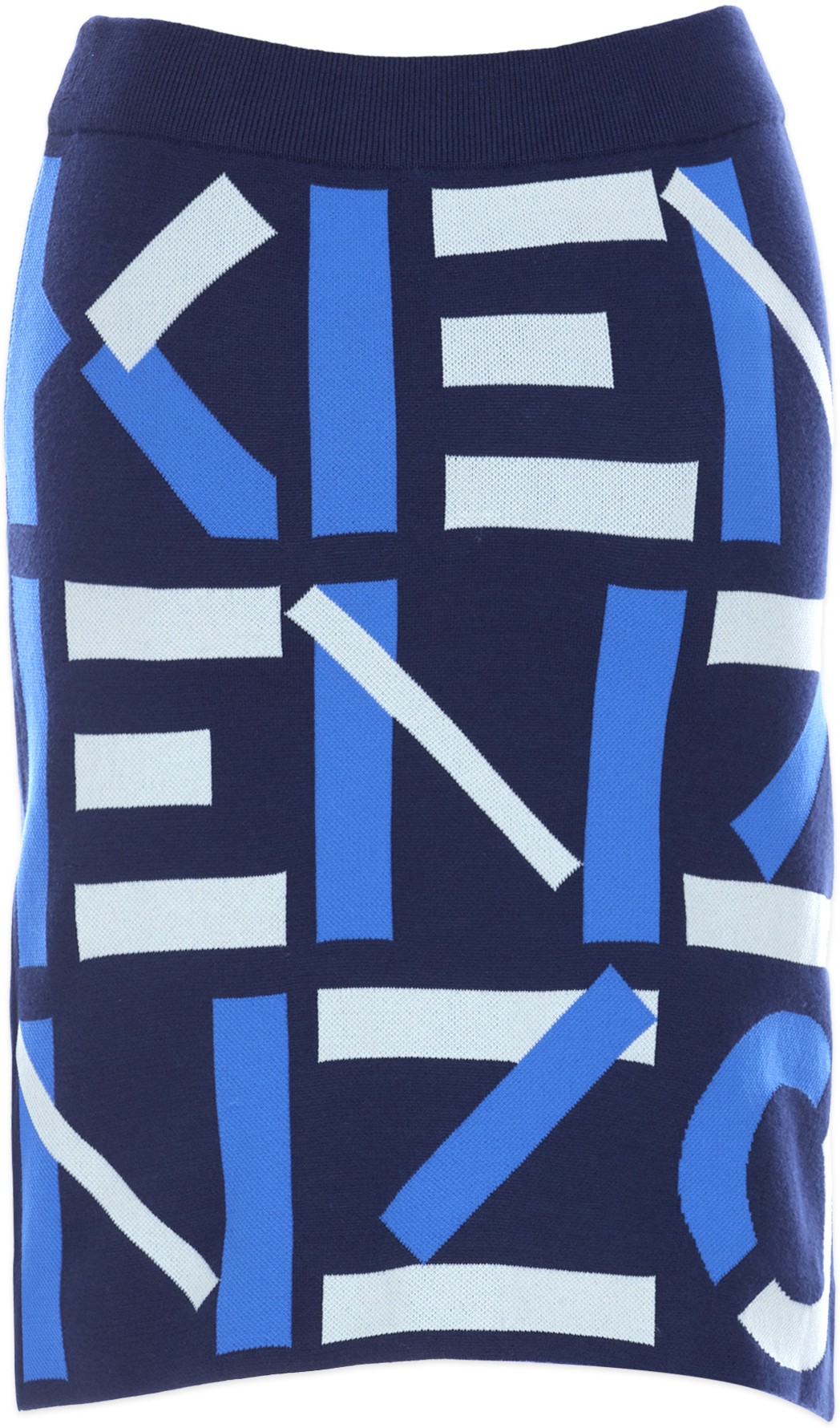 Kenzo: Blue Kenzo Sport Jacquard Monogram Mini Skirt - 3